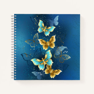 Golden butterflies notebook