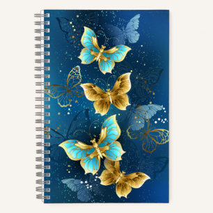 Golden butterflies notebook