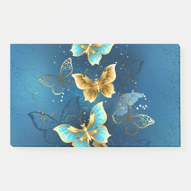 Golden butterflies post-it notes (Front)