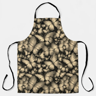 Golden Butterflies Print Apron