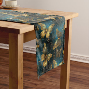 Golden Butterflies Table Runner