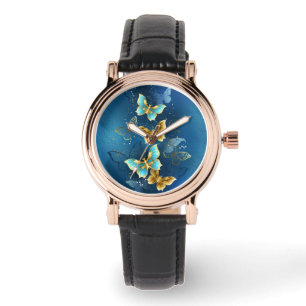 Golden butterflies watch
