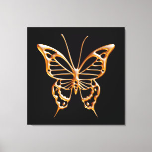 Golden Butterfly Canvas Print