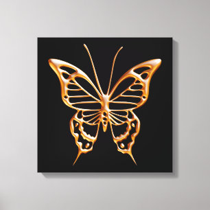 Golden Butterfly Canvas Print