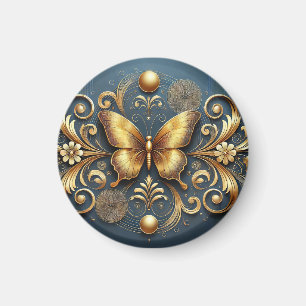 ✨ Golden Butterfly Decorative Accent 🦋 Magnet
