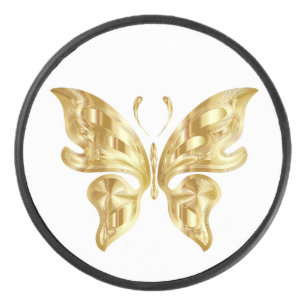 GOLDEN BUTTERFLY HOCKEY PUCK