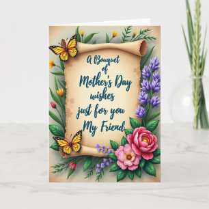 Golden Butterfly Mothers Card