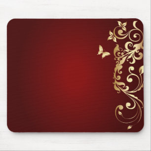 Golden Butterfly Mouse Pad