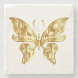 GOLDEN BUTTERFLY STONE COASTER