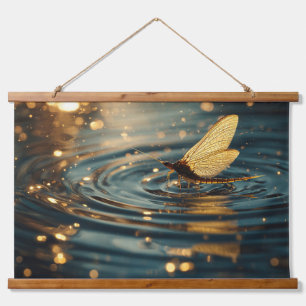 Golden Butterfly Water Ripple Dream Wall Art