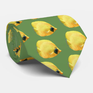 Golden butterflyfish tie