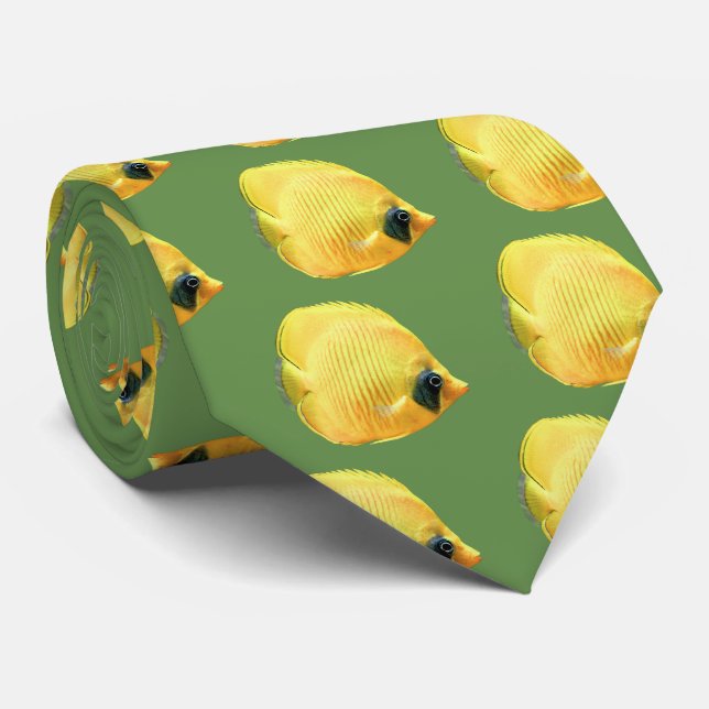 Golden butterflyfish tie (Rolled)