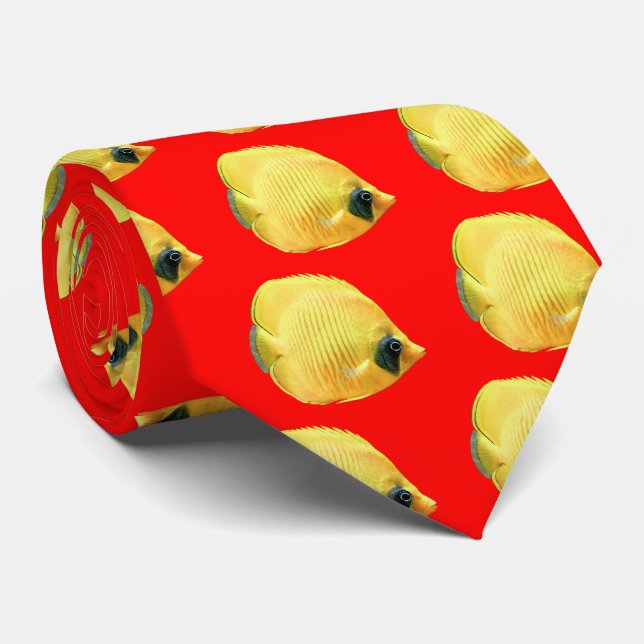 Golden butterflyfish tie (Rolled)
