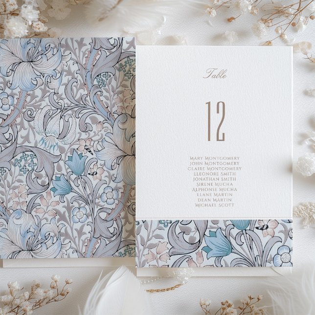 Golden Calla Lily Wedding Table Number Card (Creator Uploaded)