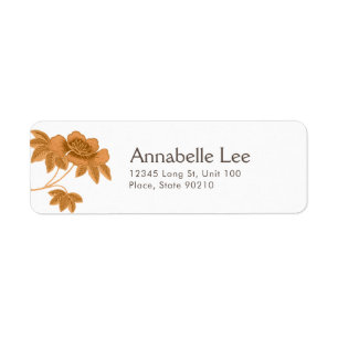 Golden Camellia Adresse de retour Label