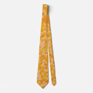 Golden Camouflage in Orange and Beige Tie