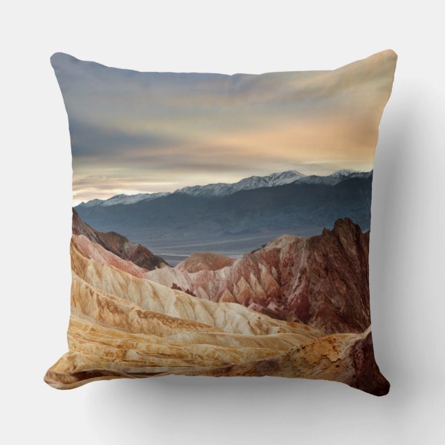 Golden Canyon at Sunset Throw Pillow (Front)