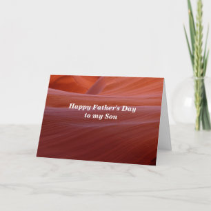 Golden Canyon Swirl Happy Father's Day Son Card