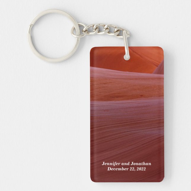 Golden Canyon Swirl Keychain Custom Party Favour (Front)