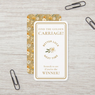Golden Carriage Scratch-Off Neutral Non-Winner  Business Card