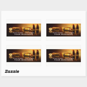 Golden Cartidges Business Card Sticker