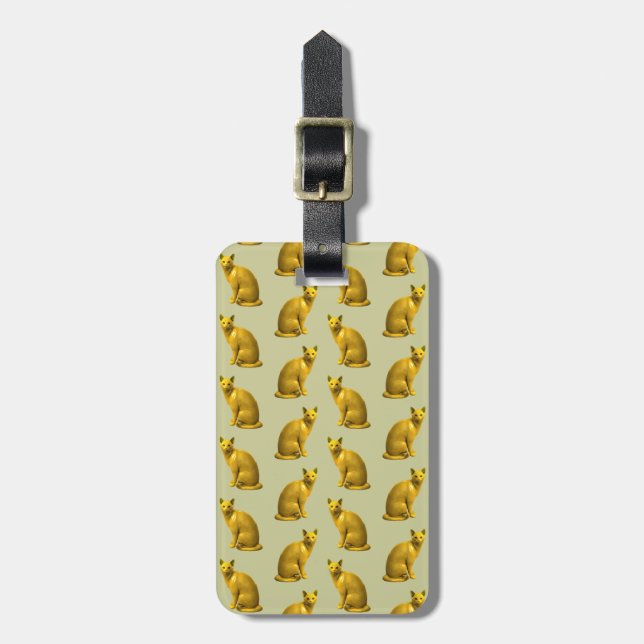 Golden Cats Luggage Tag (Front Vertical)