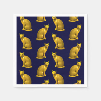 Golden Cats Napkin