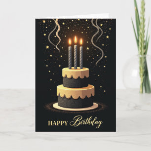 Golden Celebration Birthday Card