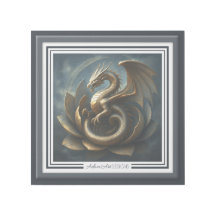 Golden Celestial Dragon on Lotus