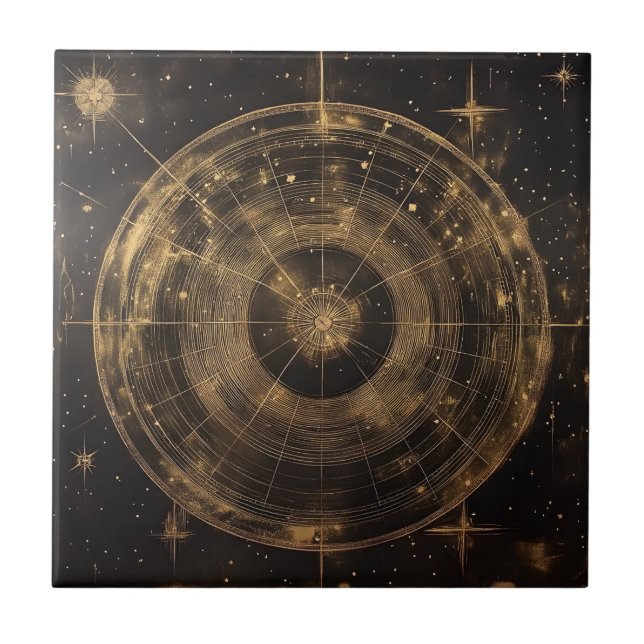 Golden Celestial Star Map (5) Tile (Front)