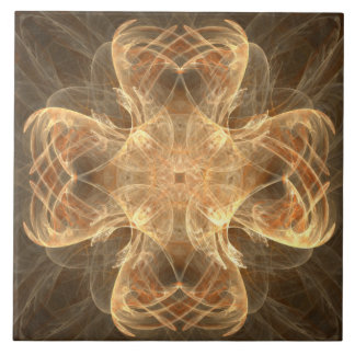Golden Celtic Cross II Pattern Ceramic Tile
