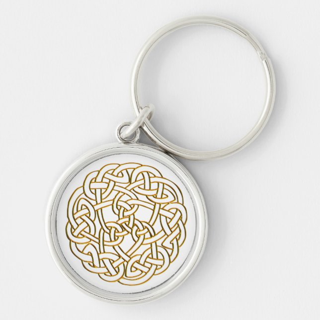 Golden Celtic Knot Keychain (Front)