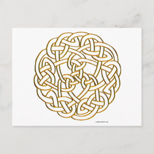 Golden Celtic Knot Postcard