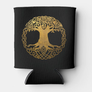 Golden Celtic Tree of Life Can Cooler