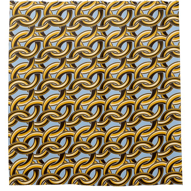 Golden chain links seamless pattern (Front)