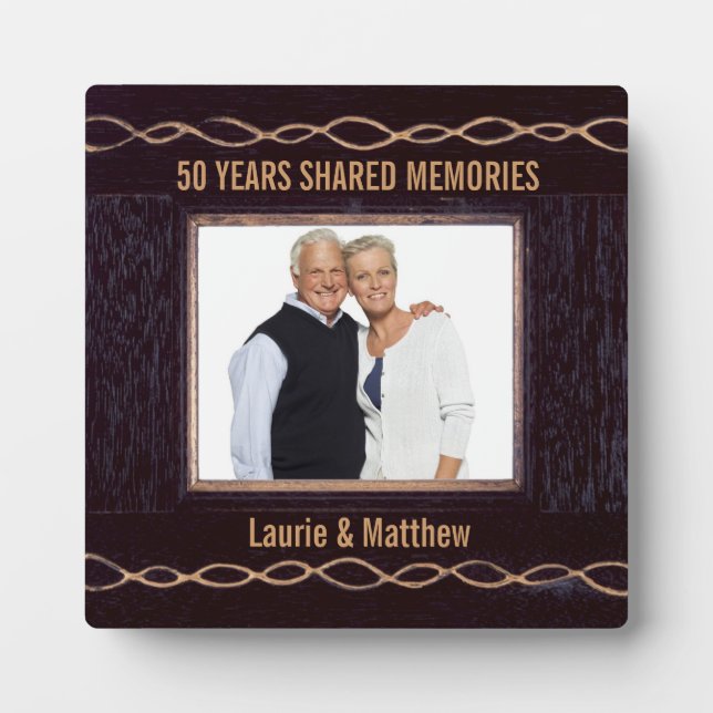 Golden Chain Photo Frame 50th Anniversary Gift (Front)