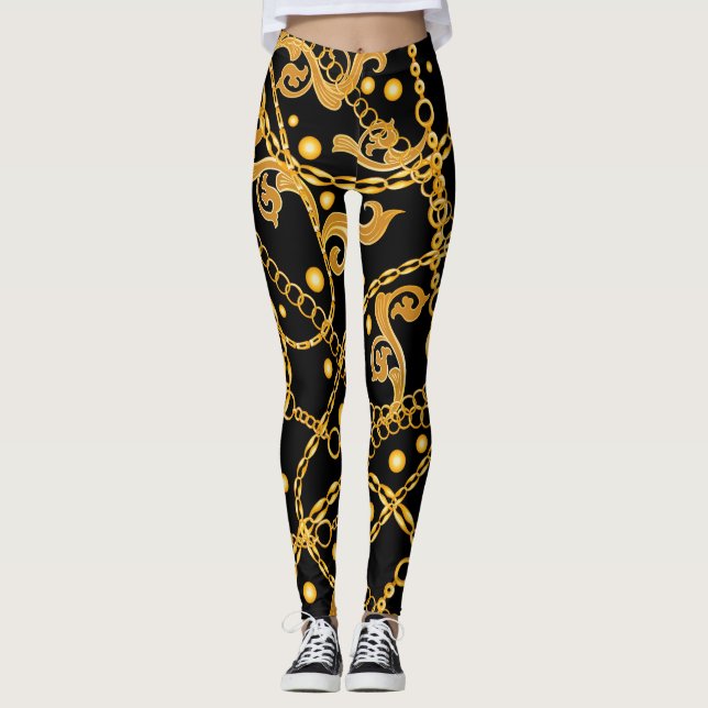 Golden Chains  Leggings (Front)