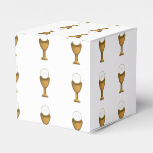 Golden Chalice and Host - Holy Communion Favor Box