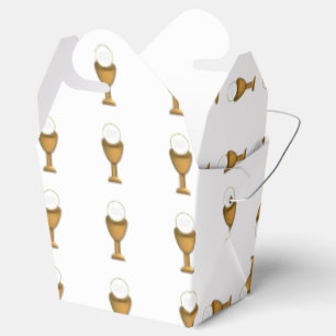 Golden Chalice and Host - Holy Communion Favor Box