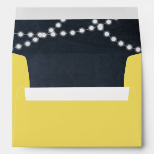Golden Chalkboard Lights Personalized Envelopes