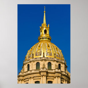 Golden Chapel Dome, Paris, France Poster