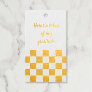 Golden Checkered “Thank You” Tag 