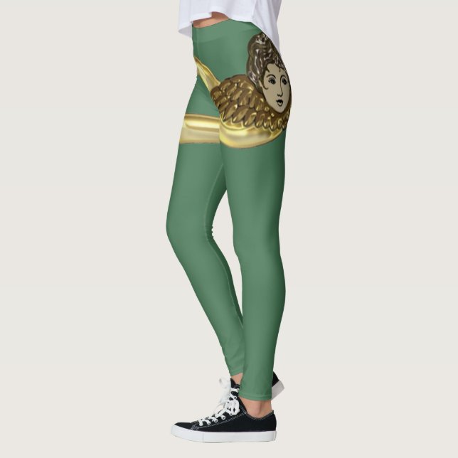 Golden Cherub Ribbon Leggings (Left)