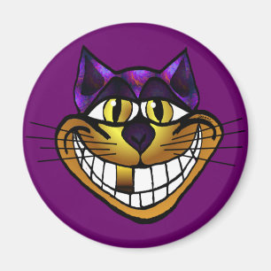 Golden Cheshire Cat Magnet