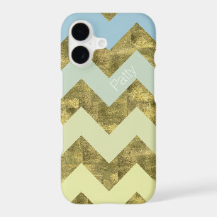 golden chevron stripes personalized