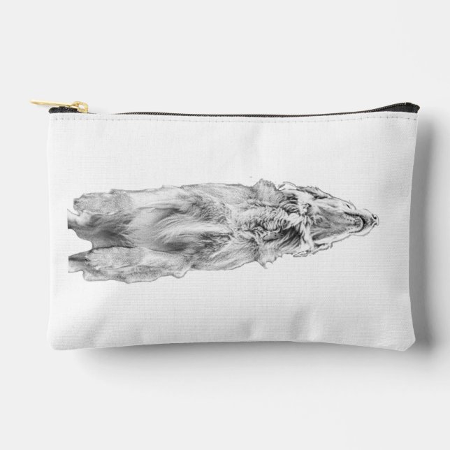 Golden chic in grey tones accessory pouch (Front)