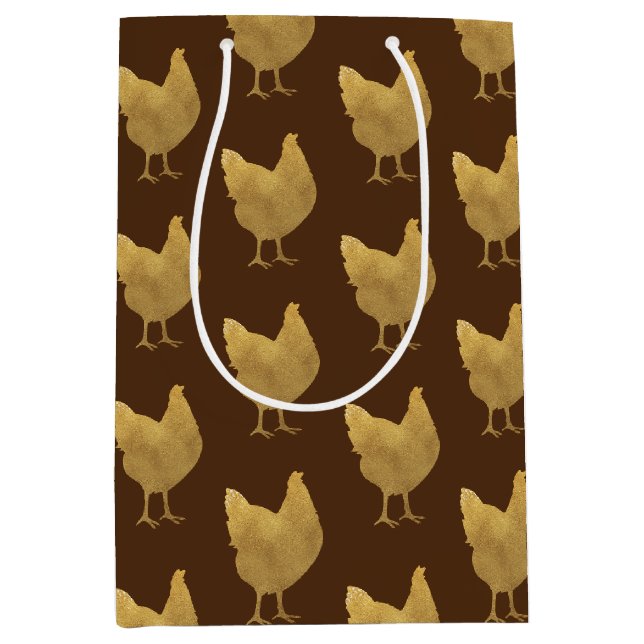 Golden Chickens Medium Gift Bag (Front)