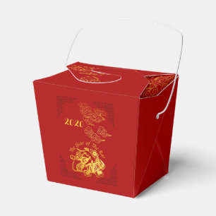 Golden Chinese Paper-cut Rat Year 2020 TOFB Favor Box