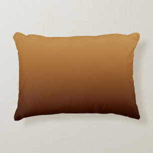 Golden Chocolate Brown Warm Colours Accent Pillow