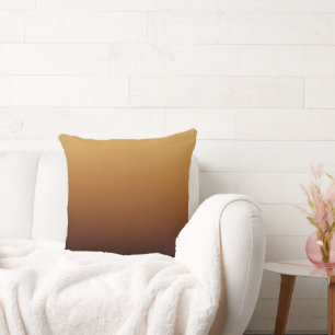 Golden Chocolate Brown Warm Colours Throw Pillow